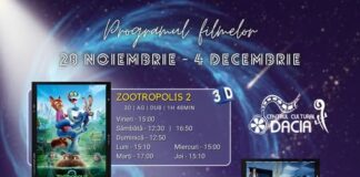 Programul filmelor din perioada 28 noiembrie – 4 decembrie