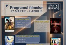 Programul filmelor din perioada 27 martie – 2 aprilie