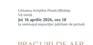 Expoziție jubiliară „Praguri de aer”, semnată de Aurel Marian, la Bistrița