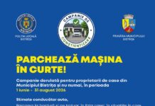 Primăria Bistrița lansează campania „Parchează-ți mașina în curte!”. Poliția Locală atrage atenția asupra parcărilor neregulamentare