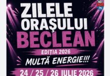 Zilele Orașului Beclean 2026 vor avea loc în perioada 24-26 iulie. 3 Sud Est, Voltaj, Anda Adam și Andreea Bănică, printre artiștii invitați