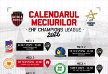 CS Gloria Bistrița și-a aflat programul din EHF Champions League. Trei meciuri la TeraPlast Arena în toamna acestui an