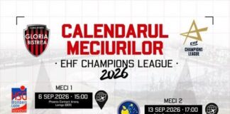 CS Gloria Bistrița și-a aflat programul din EHF Champions League. Trei meciuri la TeraPlast Arena în toamna acestui an