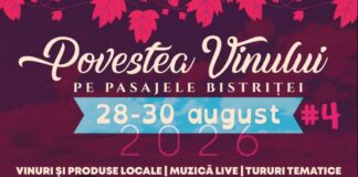 „Povestea Vinului pe Pasajele Bistriței” revine la final de august. Trei zile de vin, muzică și cultură în centrul istoric
