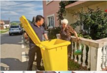 Pubela galbenă, colectată miercuri în localitățile componente ale municipiului Bistrița