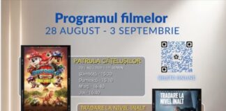Programul filmelor din perioada 28 august – 3 septembrie