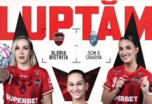 Gloria Bistrița – SCM Universitatea Craiova, miercuri, la TeraPlast Arena. Biletele se vând de astăzi